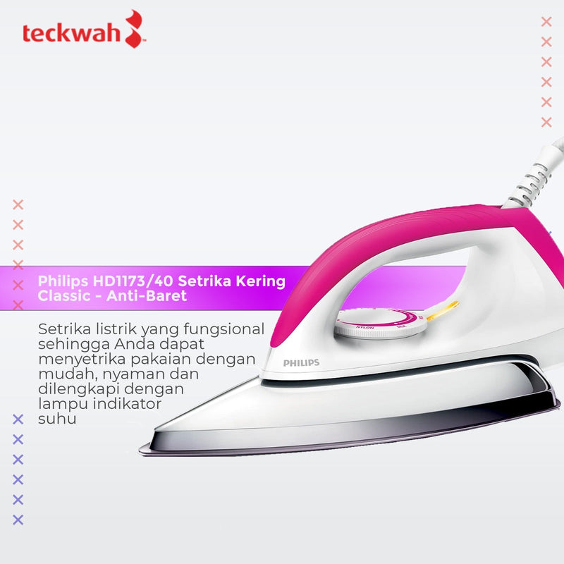 Philips HD1173/40 Setrika Kering Classic