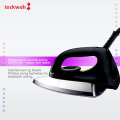 Philips Classic Setrika kering HD1173/80 - Hitam